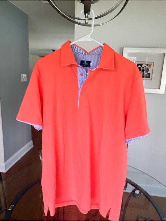 Finery Other - Finery Amalfi Coast Made in Italy Mens Polo Shirt Salmon Large Luxury Resort